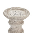 Close-up of the speckled stone-effect top dish