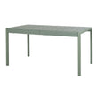 Sol French grey rectangular garden table, front view