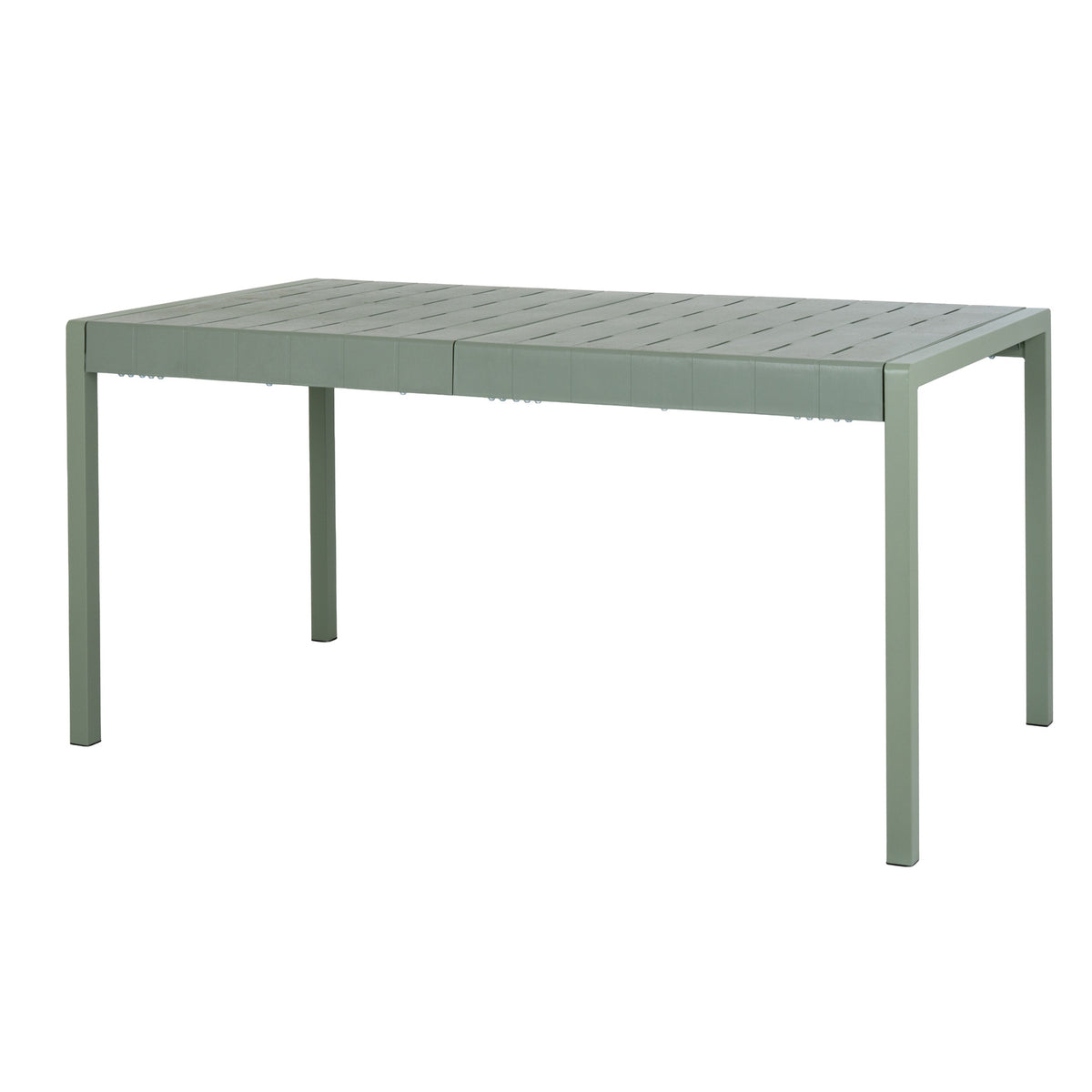 Sol French grey rectangular garden table, front view