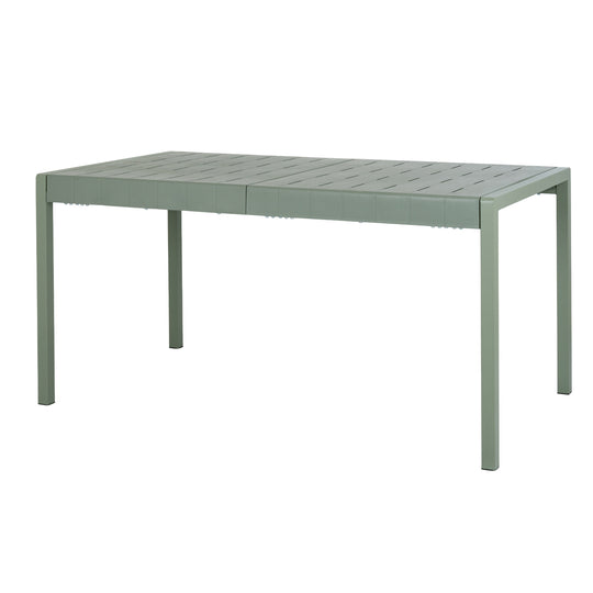 Sol French grey rectangular garden table, front view