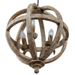Solara Wooden Orb Pendant Ceiling Light – 52cm, pendant orb from a lower angle