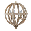 Solara Wooden Orb Pendant Ceiling Light – 52cm, wooden orb pendant light shown unlit