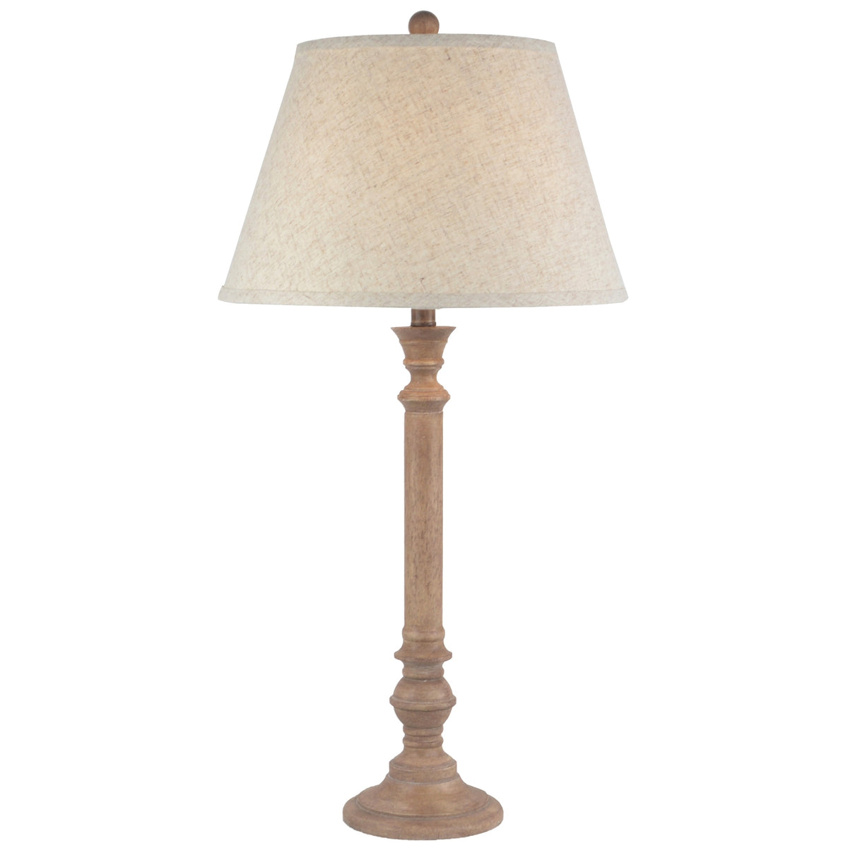 Solenne Table Lamp with Edged Linen Shade – 79cm, product view