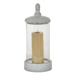 Sona large hurricane lantern with a pillar candle inside