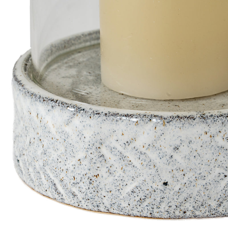 Close-up of the textured ceramic base