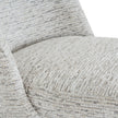 Close-up of the flecked cream fabric