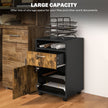 Mobile filing cabinet – rustic brown – image 4