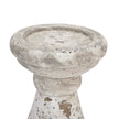 Close-up of the weathered stone-effect top dish