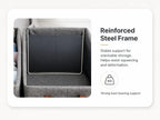 Collapsible Storage Box with Steel Frame and Fabric Drawer