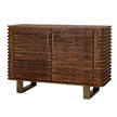 Strata ribbed wood two-door sideboard, three-quarter view
