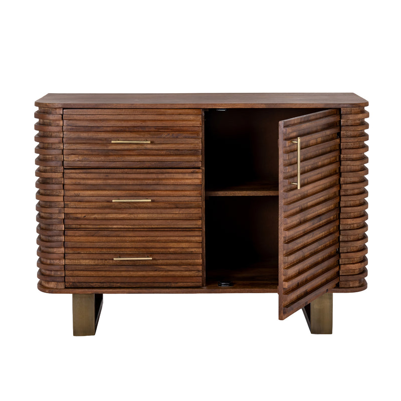 Strata sideboard with the door open showing the shelf