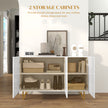 White gloss hairpin sideboard – image 5