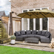 Half-round rattan sofa set – image 2
