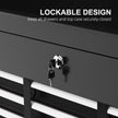 6-Drawer Lockable Steel Tool Chest with Carry Handle – Black – image 5 of 9