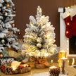 60 cm pre-lit snowy tabletop tree – image 2