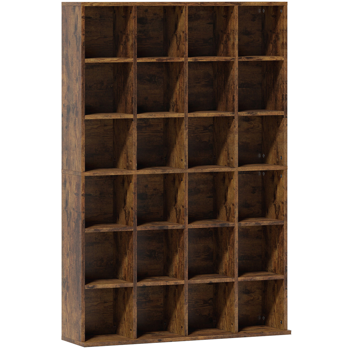 456-CD / 336-DVD Media Storage Unit with Adjustable Shelves – Rustic Brown