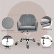 Velvet tub office chair – grey – image 5