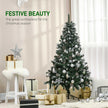 5ft snow-flecked tree with pine cones – image 4