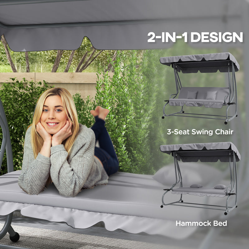 Light grey swing bed – image 4
