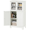 White bathroom cabinet with glass doors – image 10