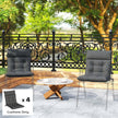 High-back chair cushions dark grey – image 2