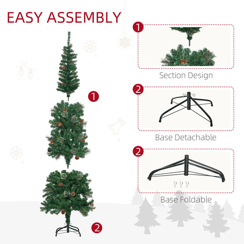6.5ft pencil slim tree with pine cones – image 8