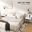 HOMCOM Set of Two Floating Bedside Tables - White – view 4
