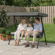 3-seater garden swing seat, light grey – image 9