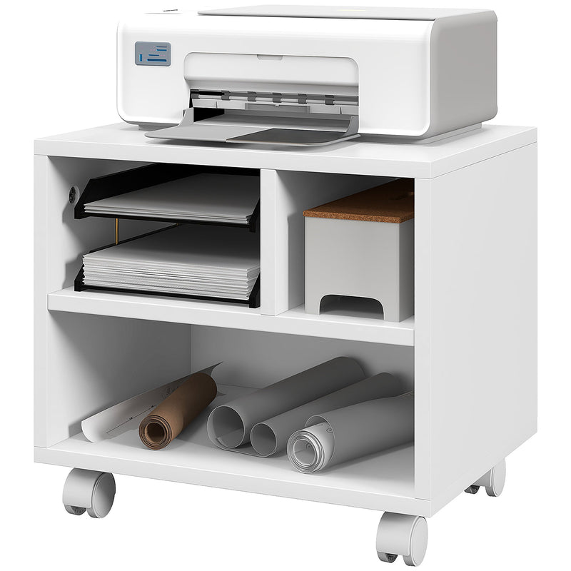 White mobile printer cabinet – image 10
