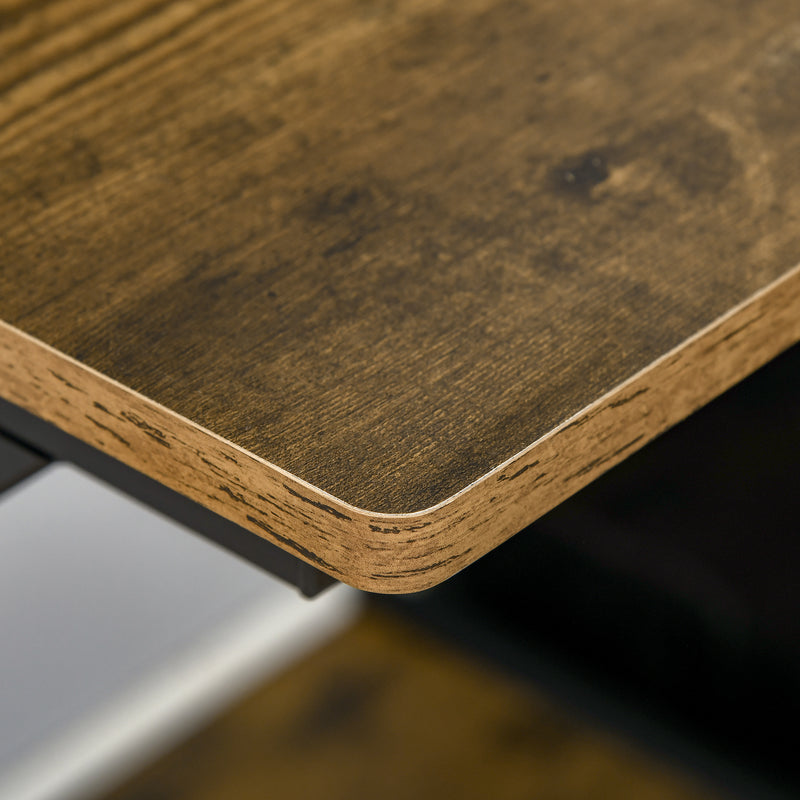 Industrial computer desk with monitor shelf – image 8
