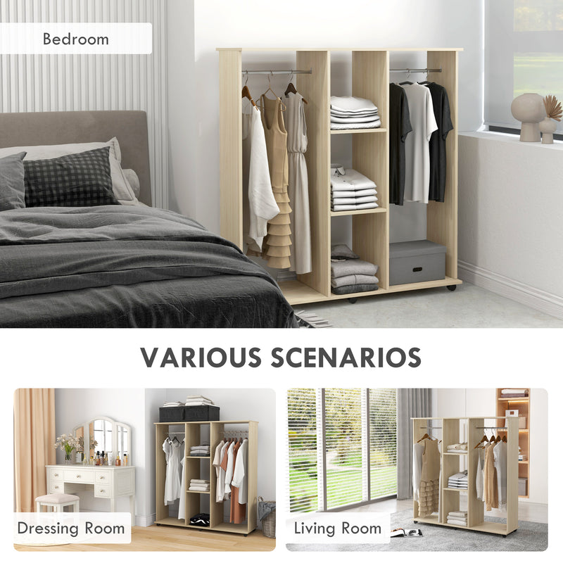 Natural double open wardrobe – image 5