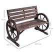 Wagon wheel arm bench – image 3