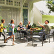 6-seater slatted steel table – image 10