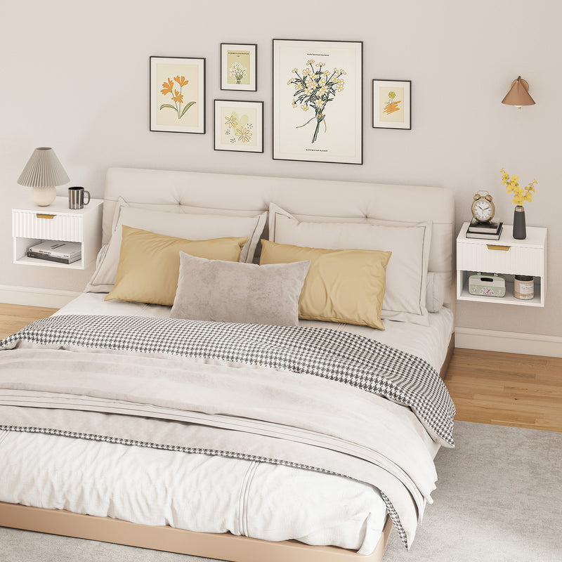 Fluted floating bedside tables – image 10