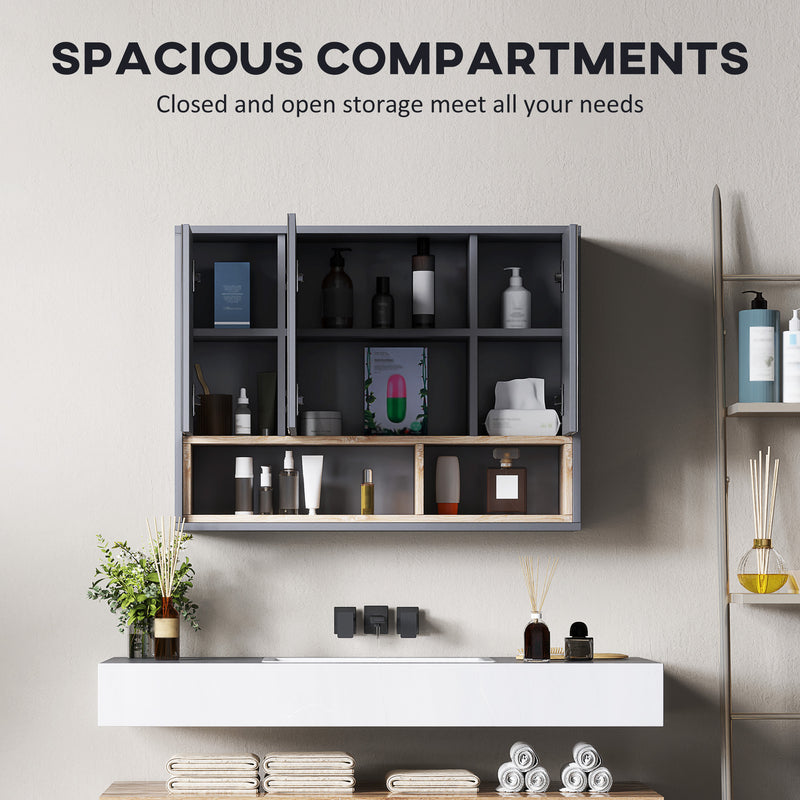 80 cm grey mirror cabinet – image 4