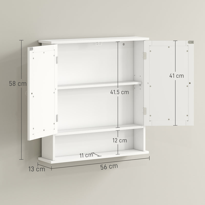 Bathroom wall cabinet with mirrors – image 3