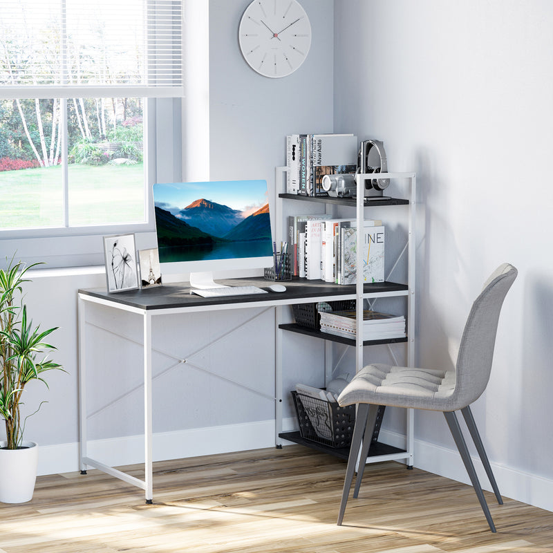 Industrial desk with bookshelf – image 2