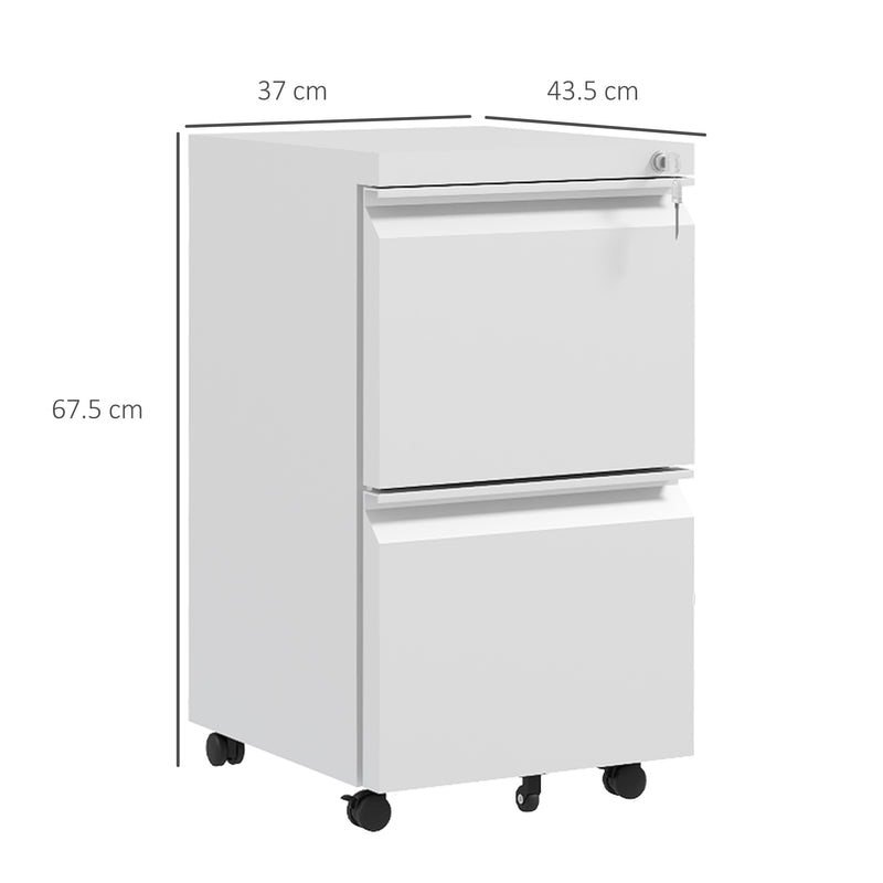 2-drawer metal filing cabinet – image 3