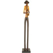 Tall standing jazz saxophonist figurine on a black base