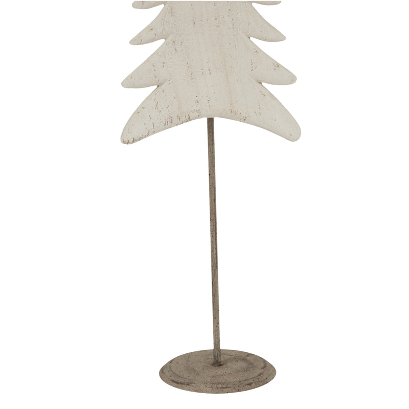 Round metal base and rod of the tall tree