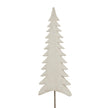 Close-up of the tiered whitewashed wooden tree