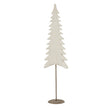 Tall whitewashed tree on stand from a second angle