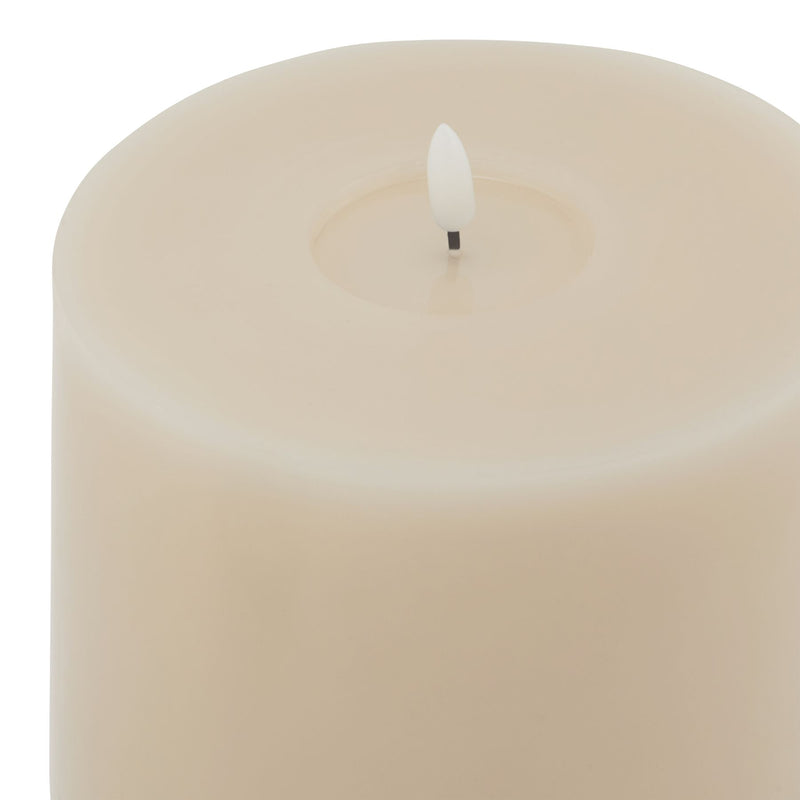 Close-up of the melted top and LED flame