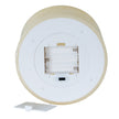 Base of the candle showing the battery compartment and switch