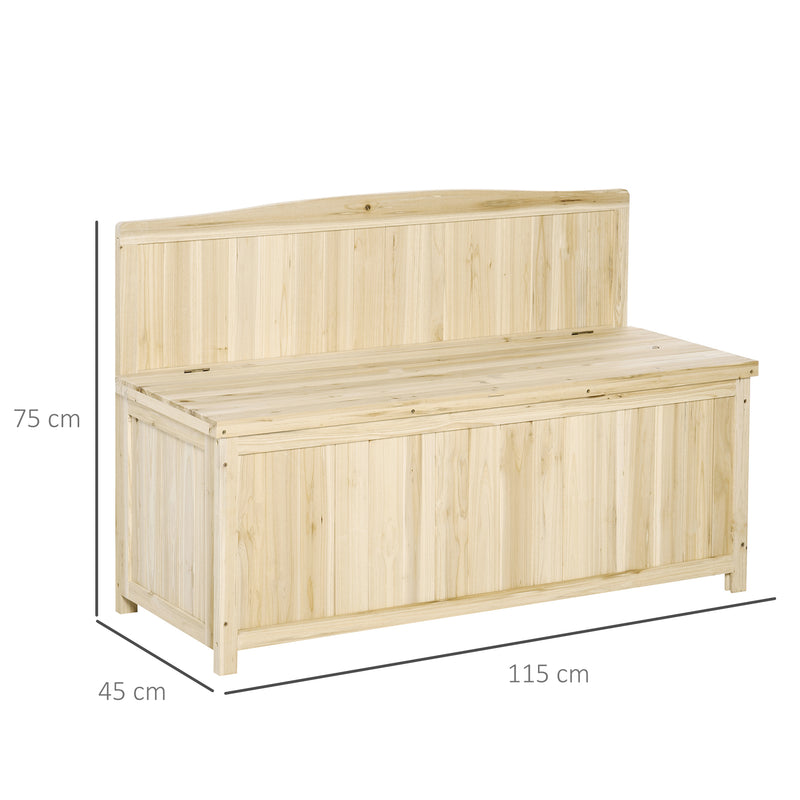 Fir wood storage bench – image 3