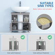 Light grey farmhouse under sink cabinet – image 4