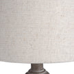 Natural linen drum shade close-up