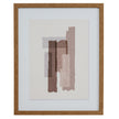 Terran abstract art in a wooden frame, front view