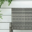 Grey rattan garden bench – image 7