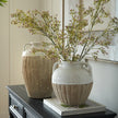 Thorne medium vase with dried stems on a dark sideboard